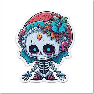 Skeleton Xmas Posters and Art